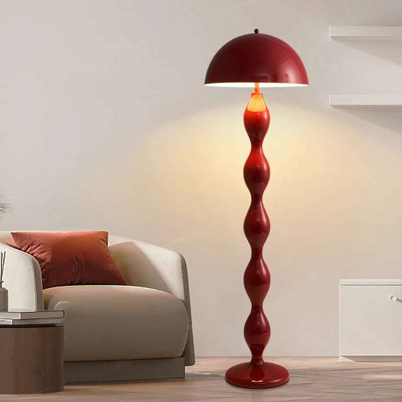 Modern Cream LED Floor Lamp - Adjustable Height Dimmable Standing Lamp for Living Room and Bedroom-1