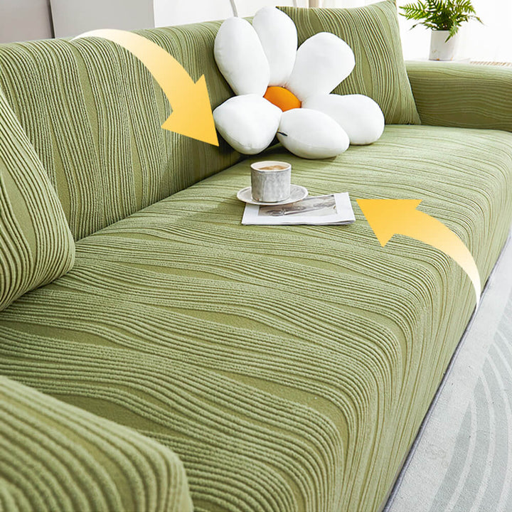 Pet-Friendly Jacquard Stretch Couch Cover, Full-Cover Sofa Protector for Dogs and Pets - Machine Washable, Anti-Scratch Design-5