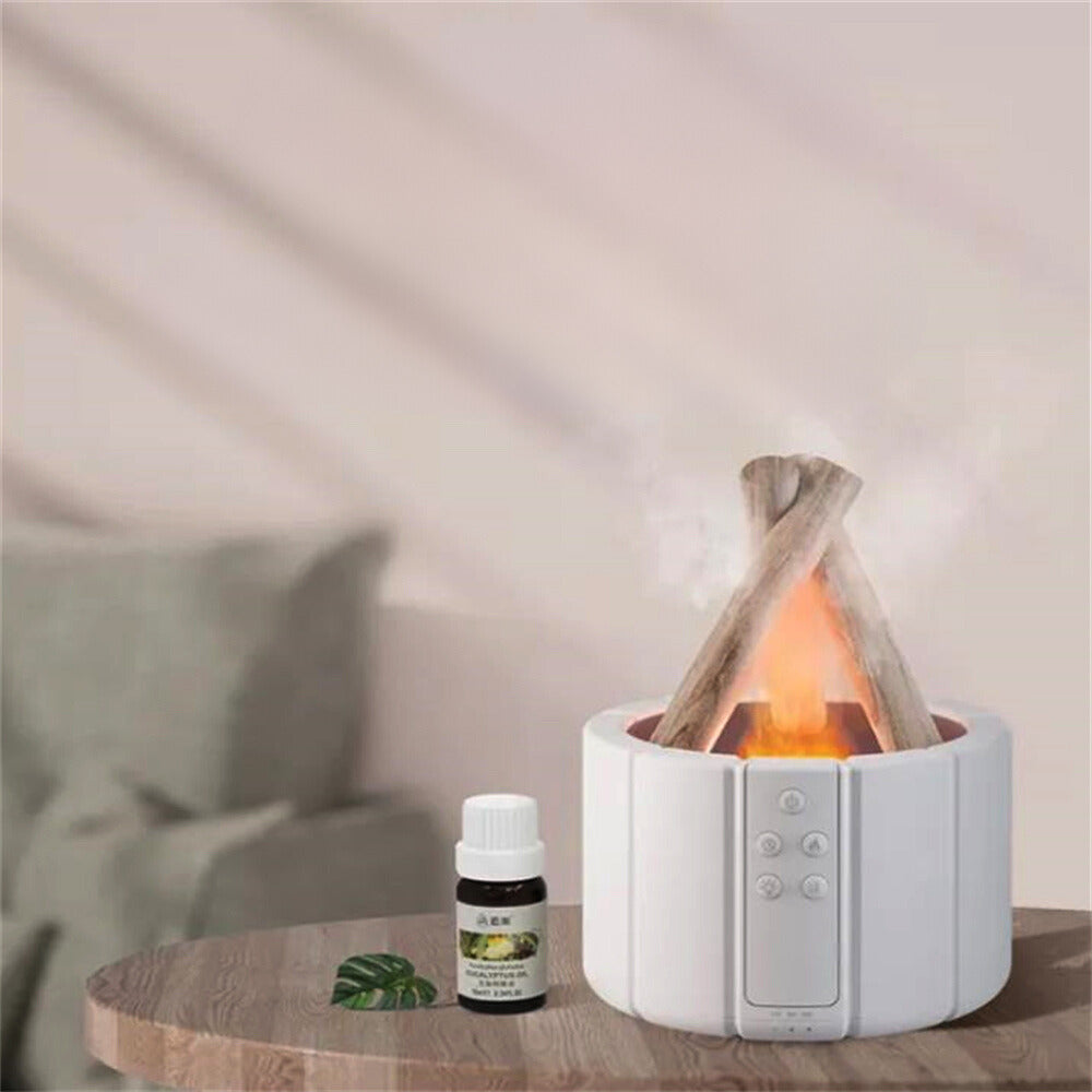Multifunctional Table Lamp with Flame Effect, Humidifier, and Aroma Diffuser - Perfect for Bedroom and Living Room Use-3