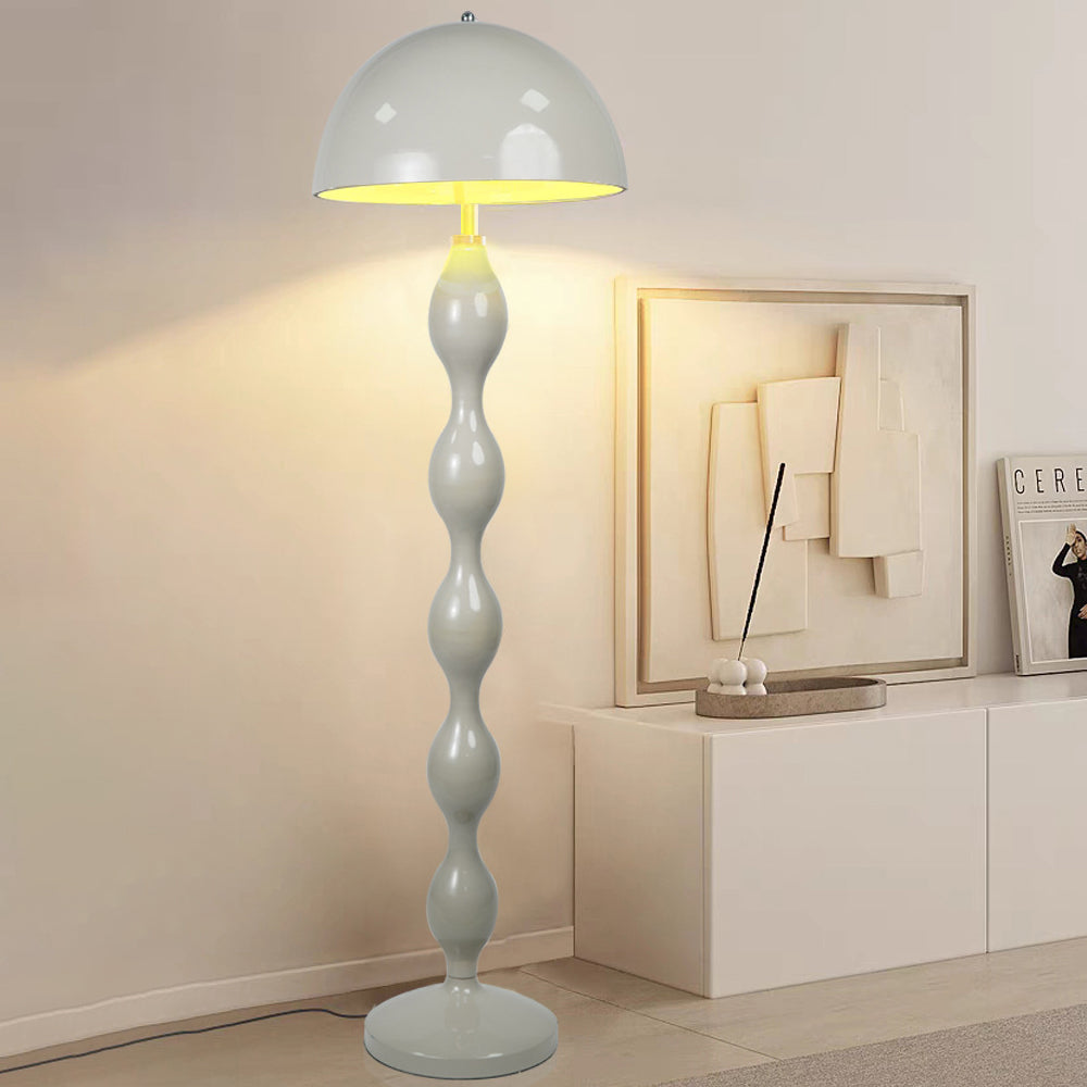 Modern Cream LED Floor Lamp - Adjustable Height Dimmable Standing Lamp for Living Room and Bedroom-2