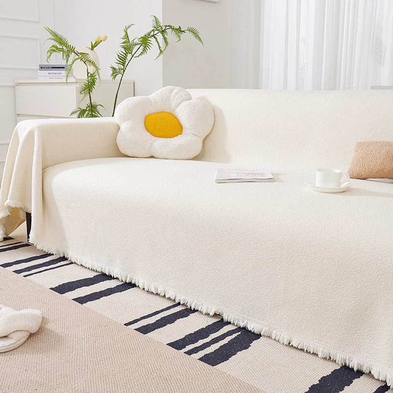 Cozy Cloud Sofa Cover - Soft Fabric Slipcover for Standard Sofas, Minimalist Design, Machine Washable, Protective and Stylish 1