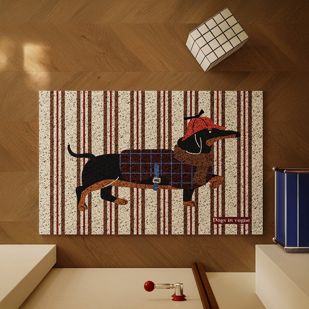Dachshund-Themed Coir Doormat - Durable Coconut Fiber Welcome Mat for Indoor and Outdoor Use, 30 x 18 1