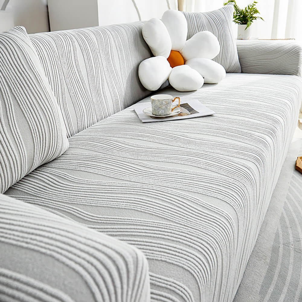 Pet-Friendly Jacquard Stretch Couch Cover, Full-Cover Sofa Protector for Dogs and Pets - Machine Washable, Anti-Scratch Design-2