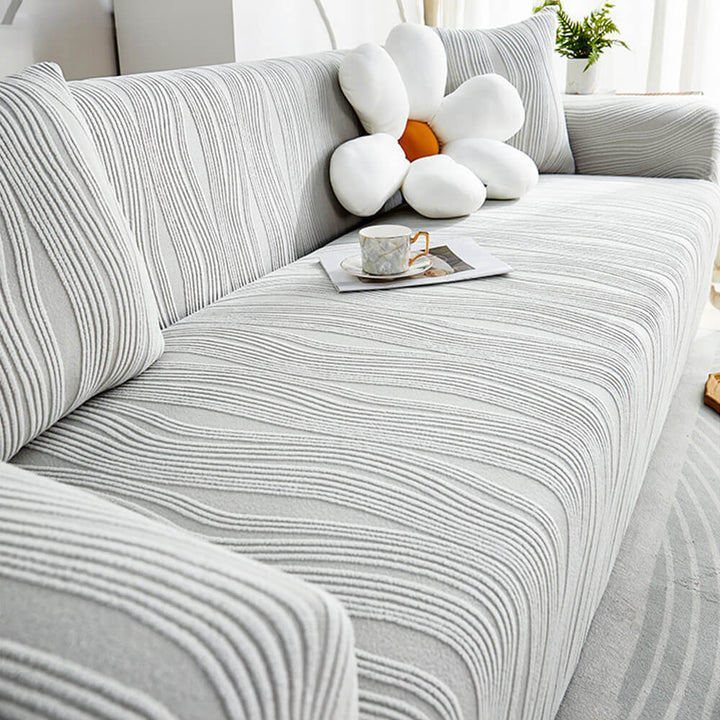 Pet-Friendly Jacquard Stretch Couch Cover, Full-Cover Sofa Protector for Dogs and Pets - Machine Washable, Anti-Scratch Design-2
