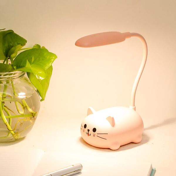 Variant image for Cute Mini Cat Desk Lamp - Rechargeable LED Cordless Table Lamp for Home and Office, Eye Protection Lighting, Portable Design-2