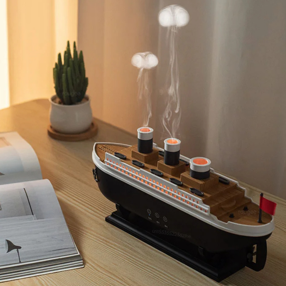 Nautical Aroma Diffuser with 250ml Tank, 7 LED Colors, and Quiet Operation - Essential Oil Electric Diffuser for Relaxation-2