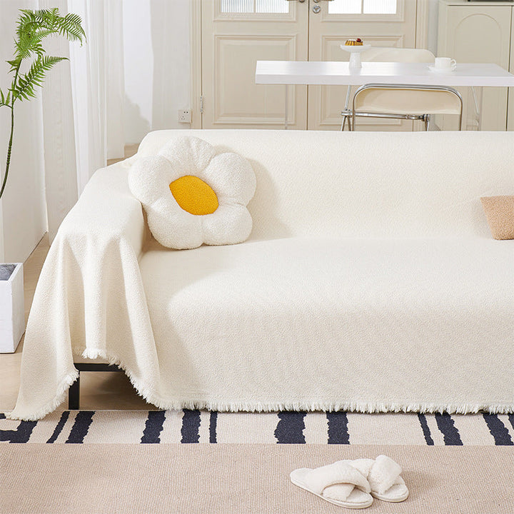 Cozy Cloud Sofa Cover - Soft Fabric Slipcover for Standard Sofas, Minimalist Design, Machine Washable, Protective and Stylish 3
