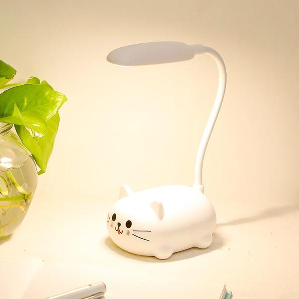 Cute Mini Cat Desk Lamp - Rechargeable LED Cordless Table Lamp for Home and Office, Eye Protection Lighting, Portable Design-6