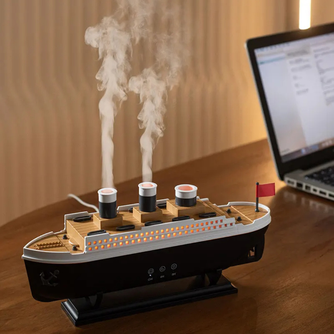 Nautical Aroma Diffuser with 250ml Tank, 7 LED Colors, and Quiet Operation - Essential Oil Electric Diffuser for Relaxation-3