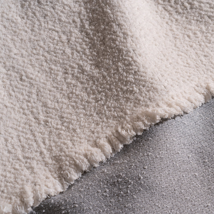 Cozy Chenille Sofa Cover in White - Plush Slipcover for Dogs and Pets, Warm Winter Style, Durable and Easy to Clean 5