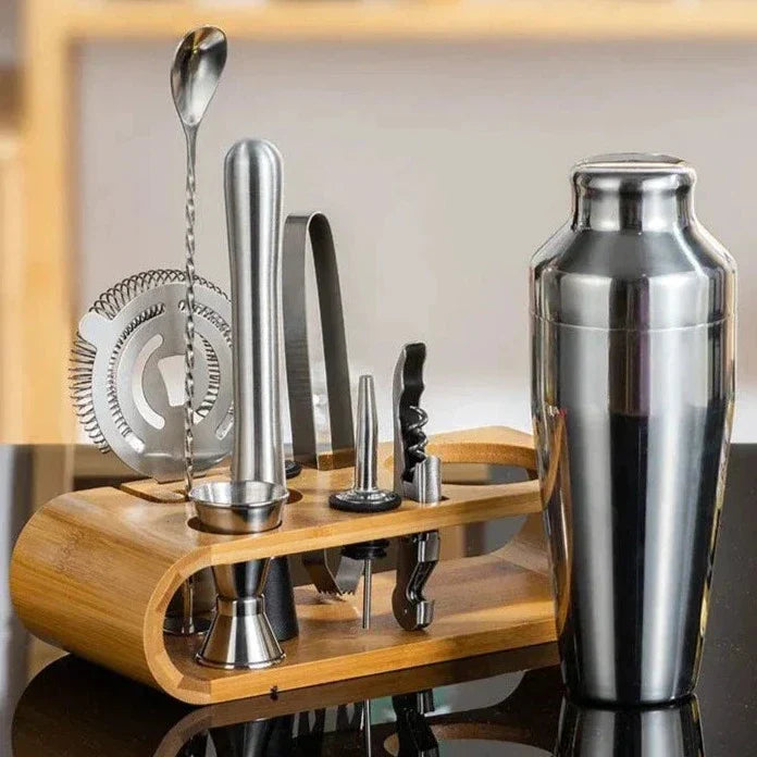 Luxury Metallic Cocktail Set - 10-Piece Cocktail Making Kit with Shaker and Essential Bar Tools-2