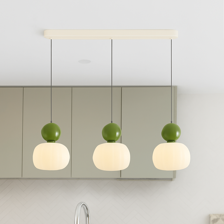Art Deco Pendant Light - Elegant Hanging Lamp for Dining and Living Rooms, Metal and Plastic Design
