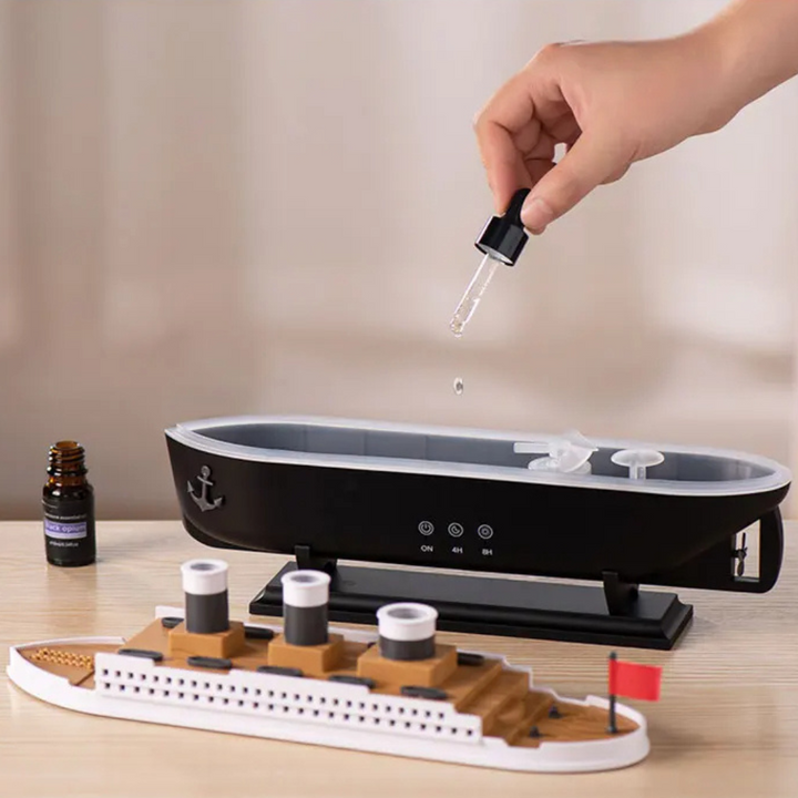 Nautical Aroma Diffuser with 250ml Tank, 7 LED Colors, and Quiet Operation - Essential Oil Electric Diffuser for Relaxation-5