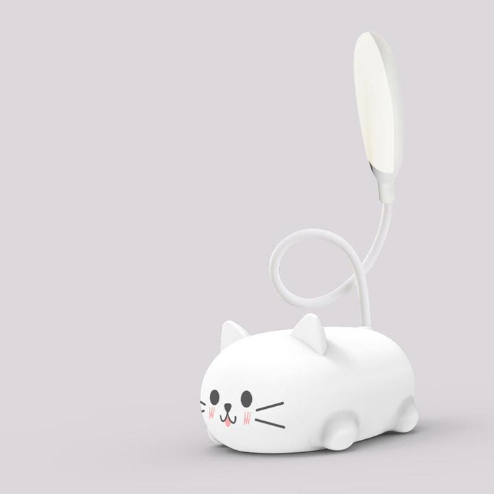 Cute Mini Cat Desk Lamp - Rechargeable LED Cordless Table Lamp for Home and Office, Eye Protection Lighting, Portable Design-1