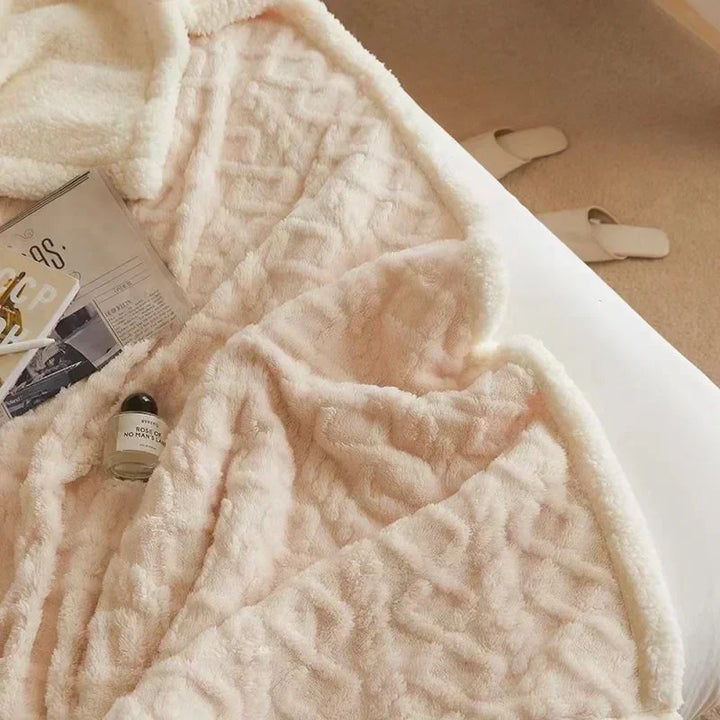 Thick Winter Lamb Wool Blanket - Double-Sided Microfiber Flannel for Ultimate Warmth and Comfort-6