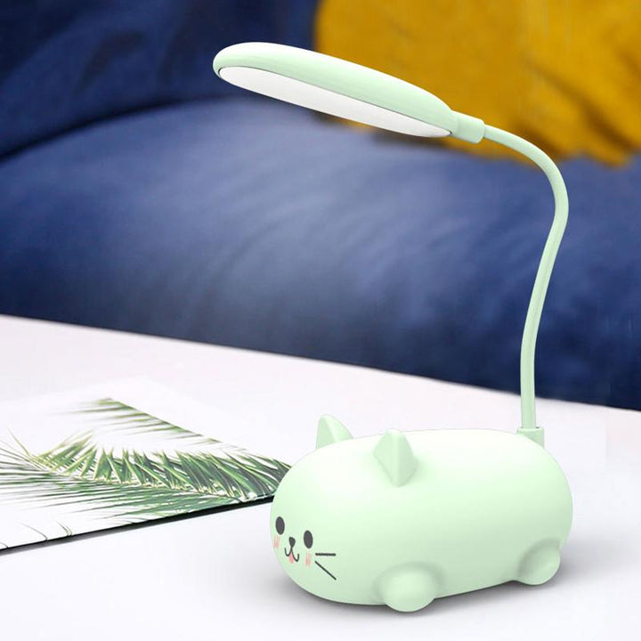 Cute Mini Cat Desk Lamp - Rechargeable LED Cordless Table Lamp for Home and Office, Eye Protection Lighting, Portable Design-5