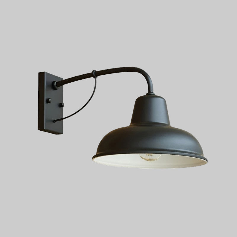 Antique Iron Outdoor Wall Light with Rustic Black Finish, IP44 Weather Resistant Sconce Lamp for Garden and Porch Illumination 1