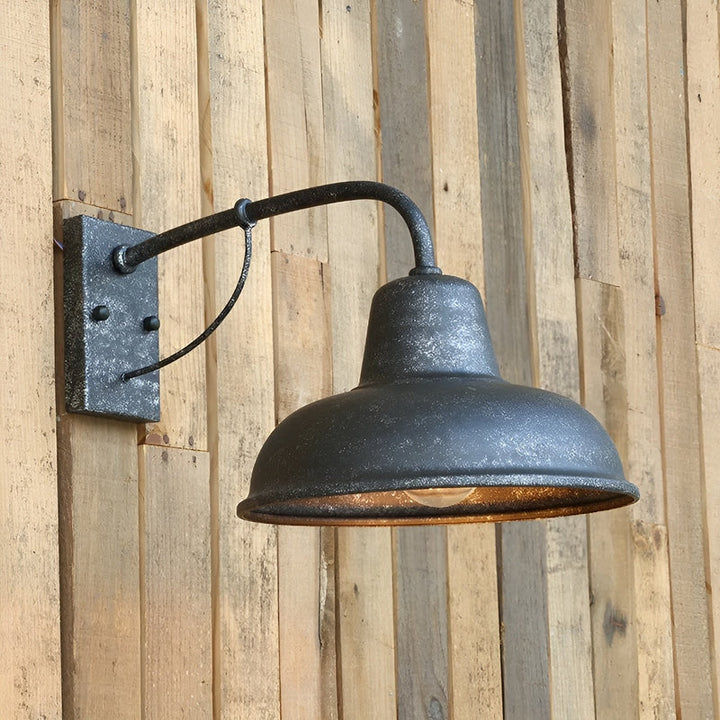 Antique Iron Outdoor Wall Light with Rustic Black Finish, IP44 Weather Resistant Sconce Lamp for Garden and Porch Illumination 2