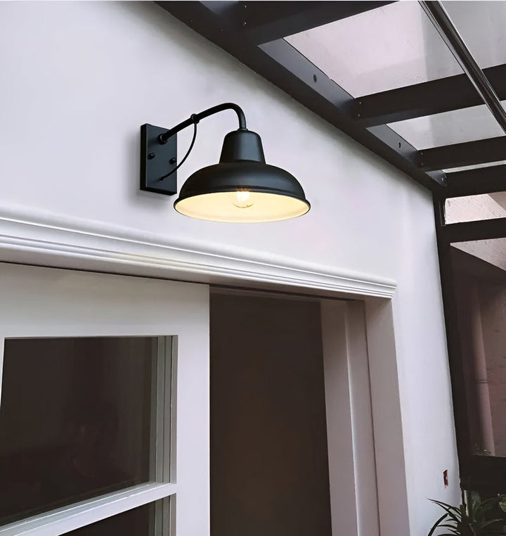 Antique Iron Outdoor Wall Light with Rustic Black Finish, IP44 Weather Resistant Sconce Lamp for Garden and Porch Illumination 3