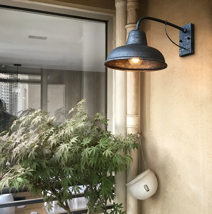 Antique Iron Outdoor Wall Light with Rustic Black Finish, IP44 Weather Resistant Sconce Lamp for Garden and Porch Illumination 4