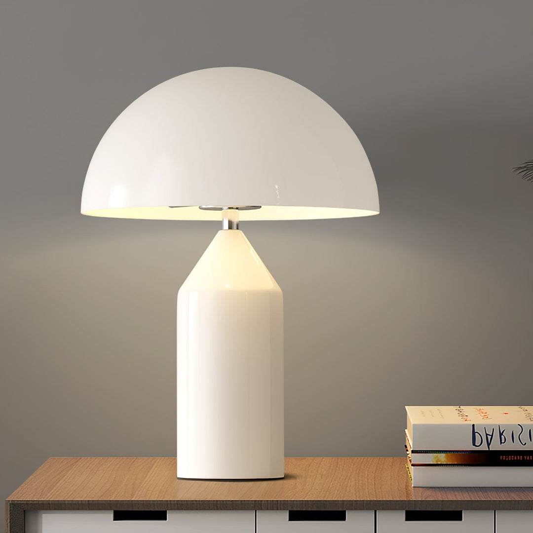 Timeless Atollo Table Lamp - Geometric Design, Metal Housing, 35cm or 50cm, Multiple Finishes - Ideal for Bedside or Living Room-2
