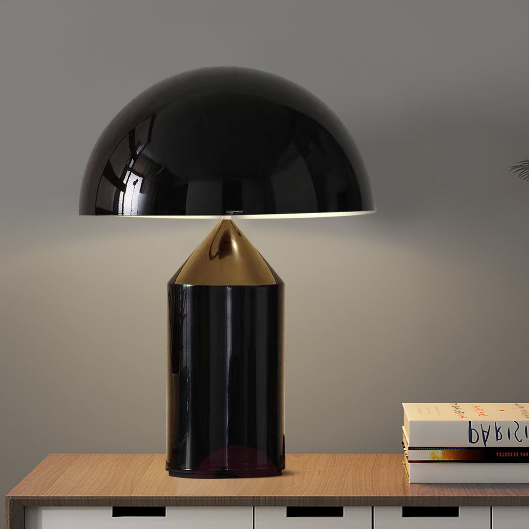 Timeless Atollo Table Lamp - Geometric Design, Metal Housing, 35cm or 50cm, Multiple Finishes - Ideal for Bedside or Living Room-1
