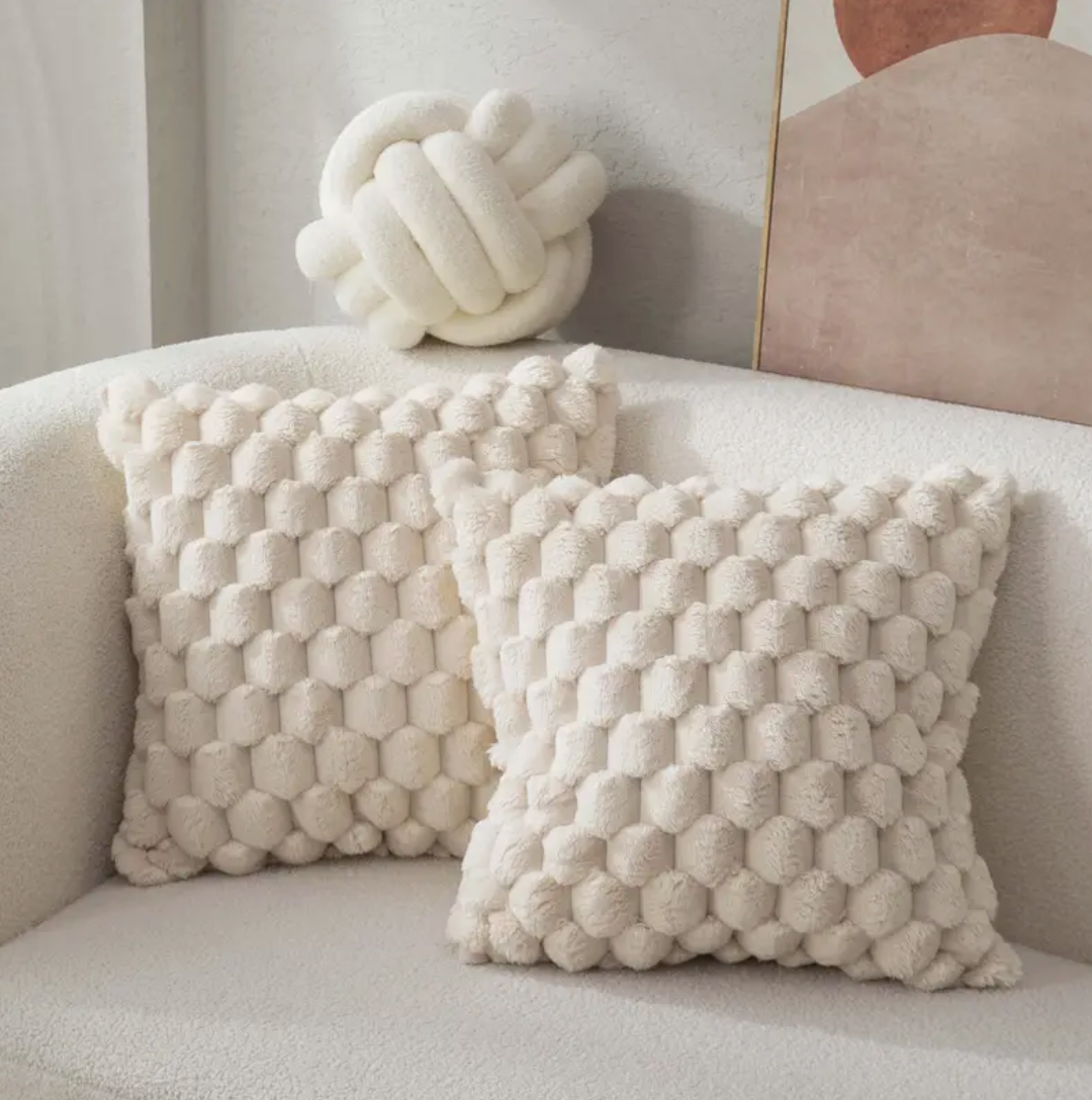 Fluffy Soft Pillow with Luxurious Cover - 50cm x 50cm for Ultimate Comfort and Style-1