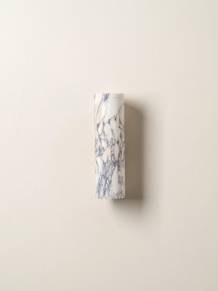 Calacatta Marble Wall Light with Aged Brass Finish - Elegant Bathroom Wall Sconce for Ambient Lighting 3