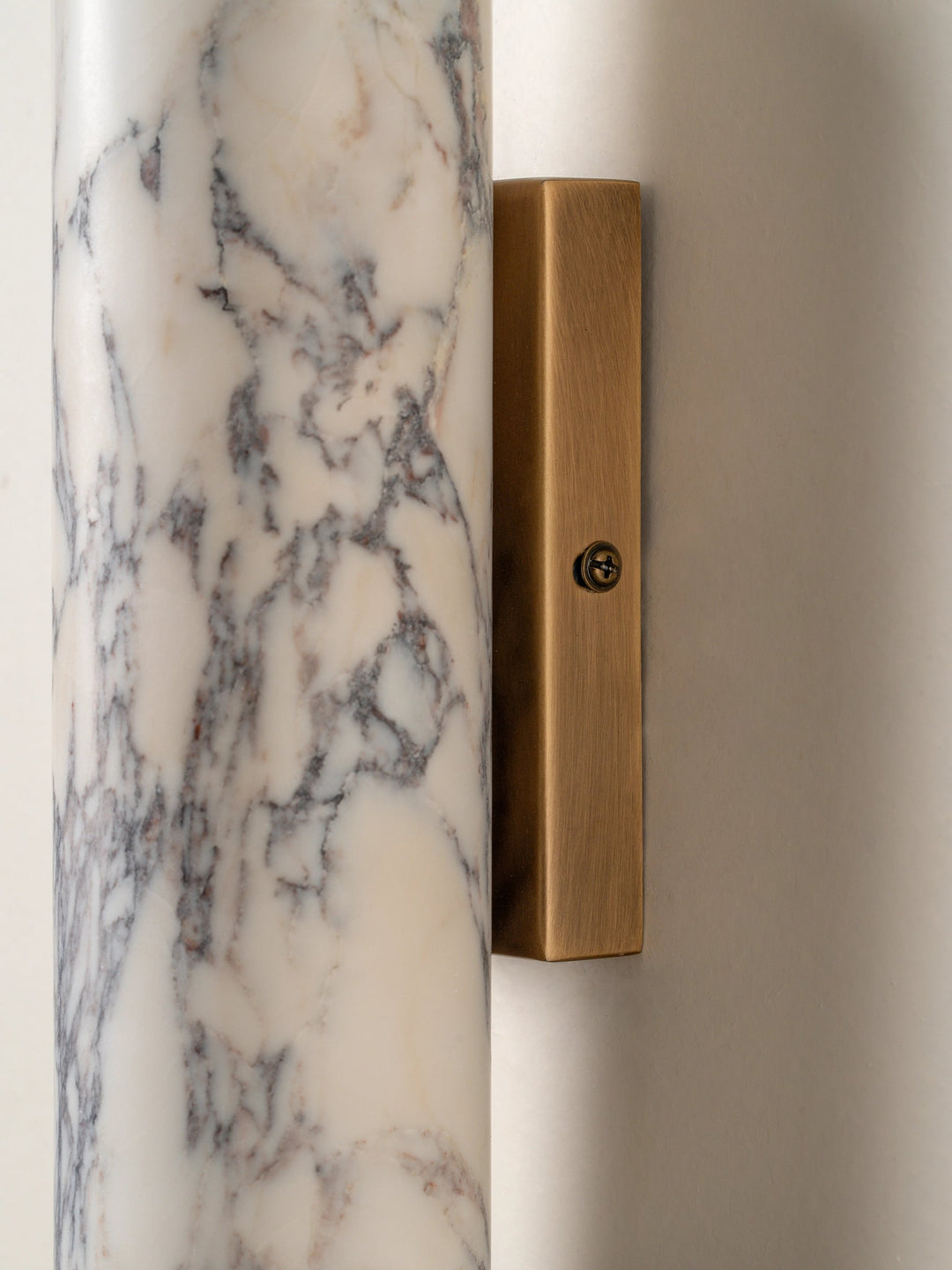 Calacatta Marble Wall Light with Aged Brass Finish - Elegant Bathroom Wall Sconce for Ambient Lighting 5