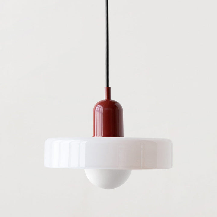Coloured Glass Pendant Light - G9, Adjustable Drop