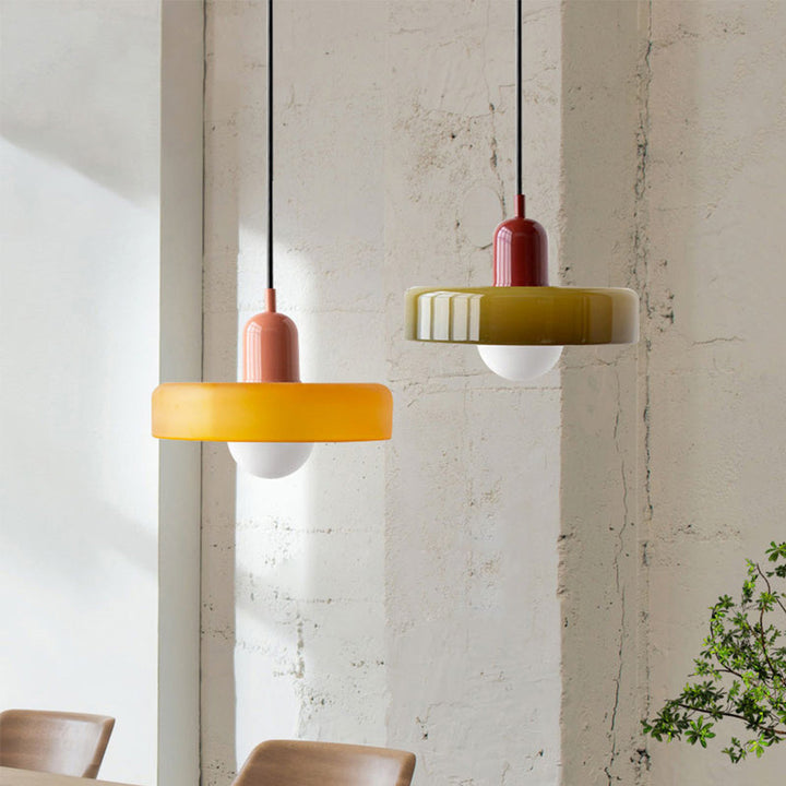 Coloured Glass Pendant Light - detail view 1