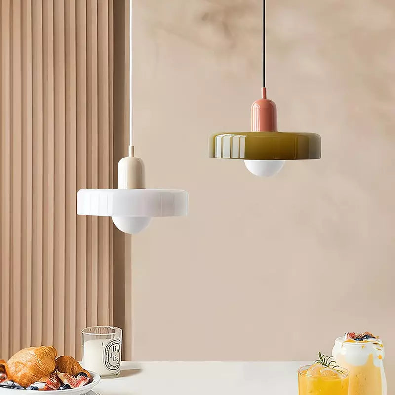 Coloured Glass Pendant Light - detail view 2