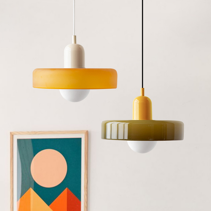 Coloured Glass Pendant Light - detail view 6