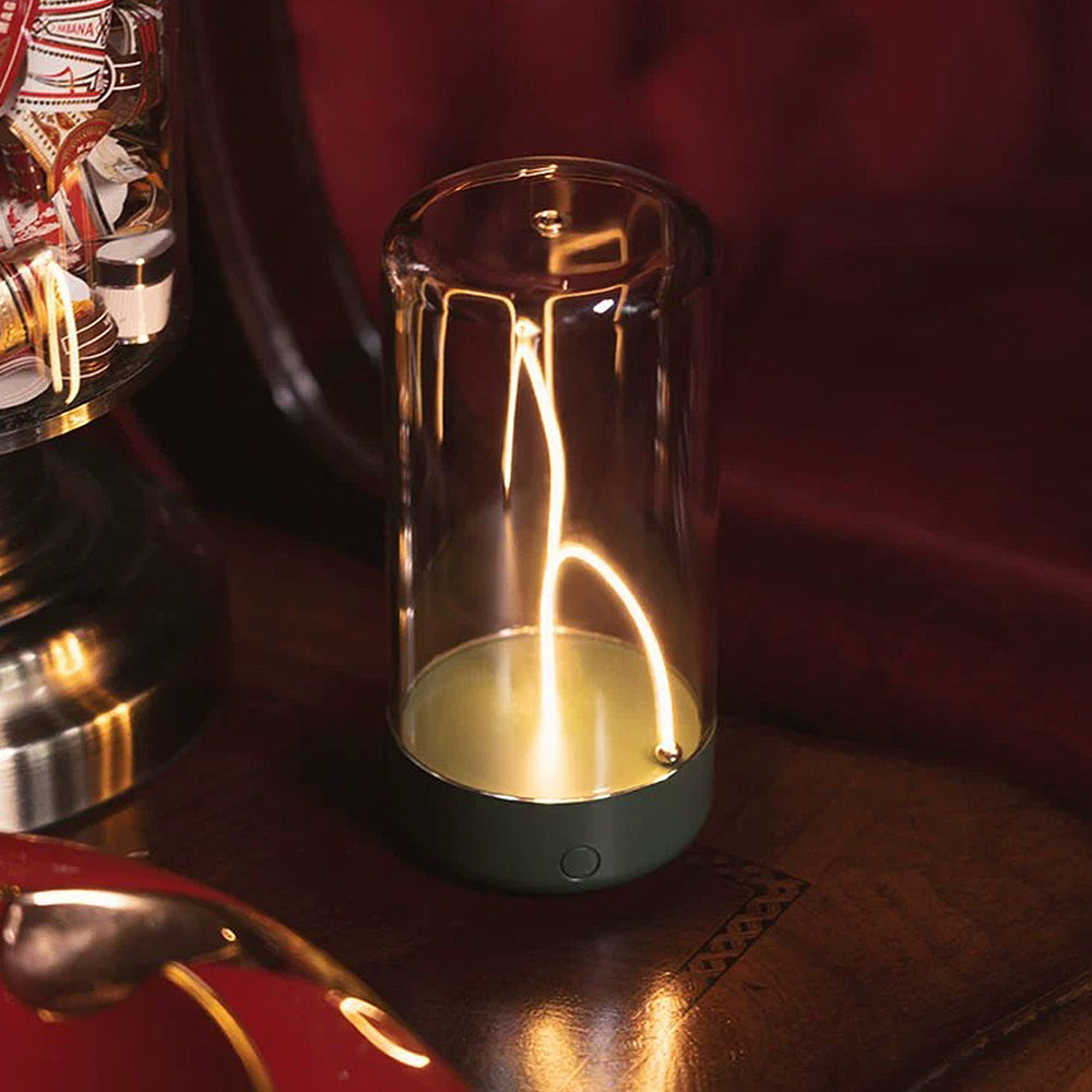 Cordless Magnetic Mini Lamp with Touch Control - USB Rechargeable, 3 Lighting Modes, Compact Design for Modern Home Decor-1