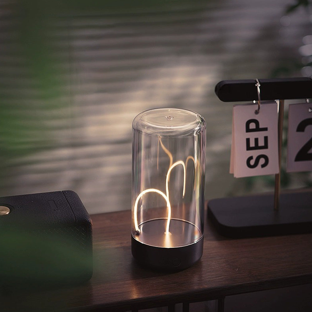 Cordless Magnetic Mini Lamp with Touch Control - USB Rechargeable, 3 Lighting Modes, Compact Design for Modern Home Decor-2