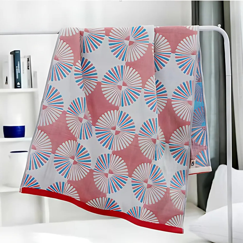 Dahlia Floral Cotton Bath Towel - Soft, Absorbent, and Durable 70x140 cm-1