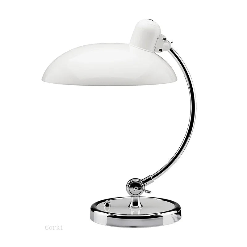 Scandinavian Metal Table Lamp with Warm LED Light - Minimalist Design for Living Room, Desk, and Bedside Use-1