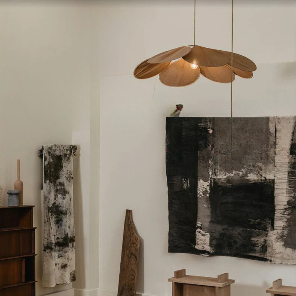 Elegant Flower Leaf Pendant Lamp - Modern Floral Pendant Lighting for Living Room, Bedroom, and Dining Area-1