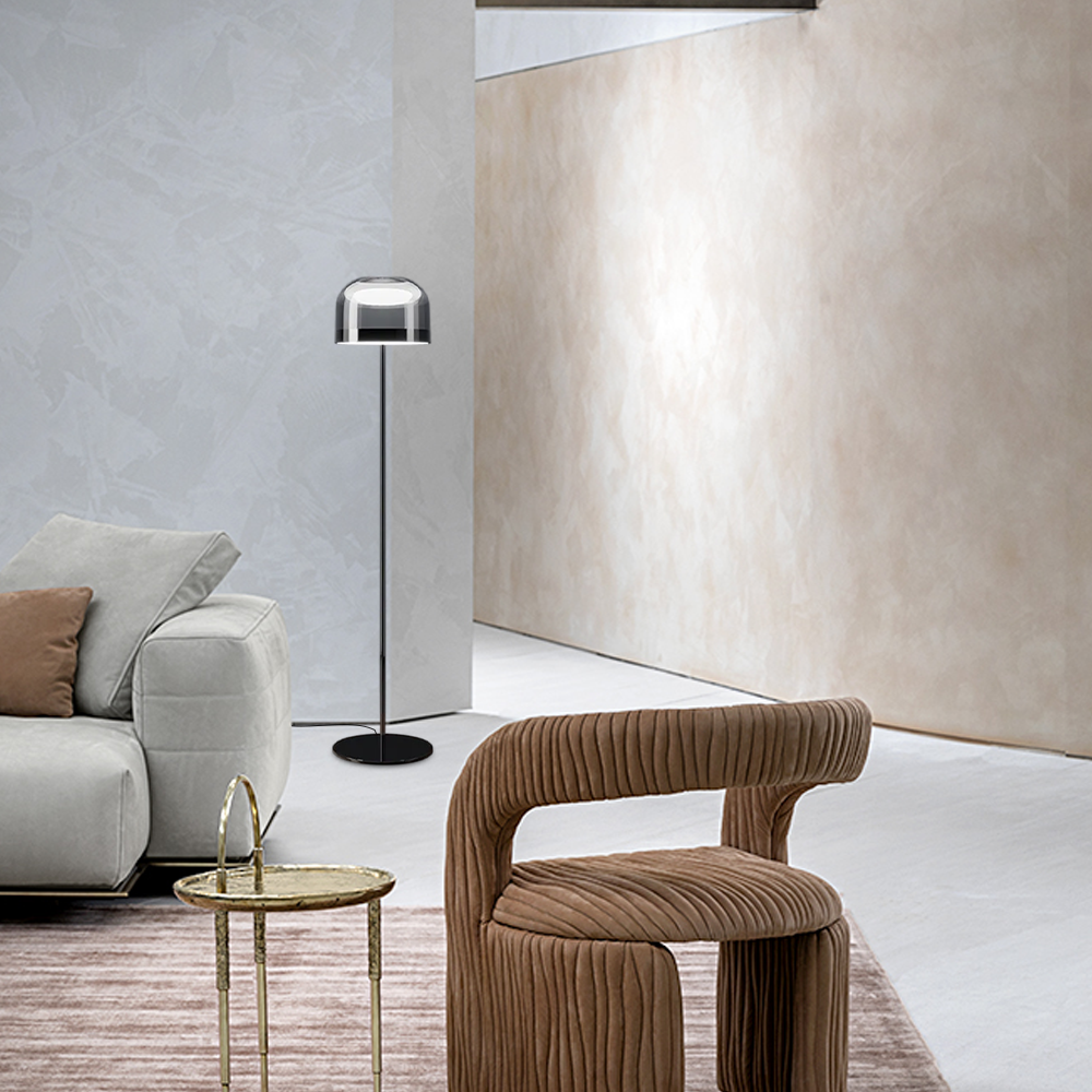 Variant image for Minimalist Black and Gold Floor Lamp - Adjustable Height Standing Lamp for Living Room and Bedroom Lighting-1