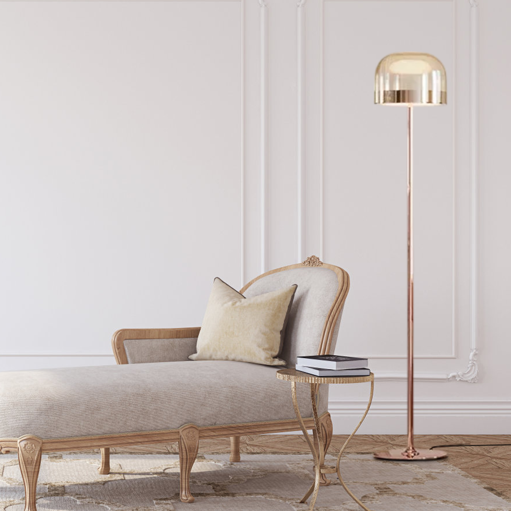 Variant image for Minimalist Black and Gold Floor Lamp - Adjustable Height Standing Lamp for Living Room and Bedroom Lighting-4
