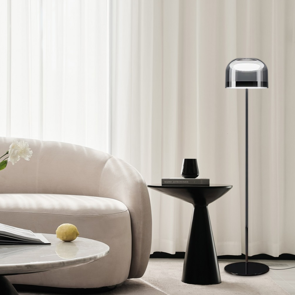 Variant image for Minimalist Black and Gold Floor Lamp - Adjustable Height Standing Lamp for Living Room and Bedroom Lighting-2