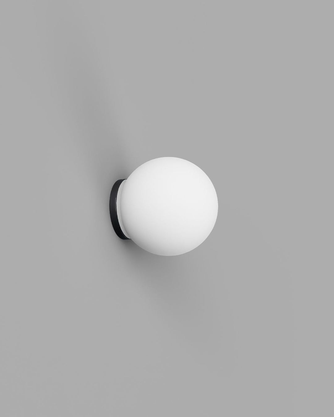 Frosted Glass Sphere Wall Light, IP44 Bathroom Sconce, Minimalist Metal Wall Lamp in White, Iron, Old Brass, Dimmable Option 0