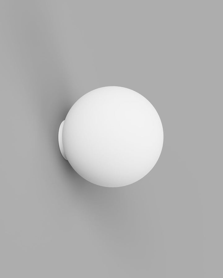 Frosted Glass Sphere Wall Light, IP44 Bathroom Sconce, Minimalist Metal Wall Lamp in White, Iron, Old Brass, Dimmable Option 13