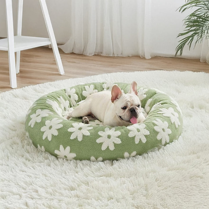 Variant image for Orthopedic Dog Bed with Floral Checkerboard Design - Cozy Support Foam Pet Bed for Extra Comfort and Joint Relief-4