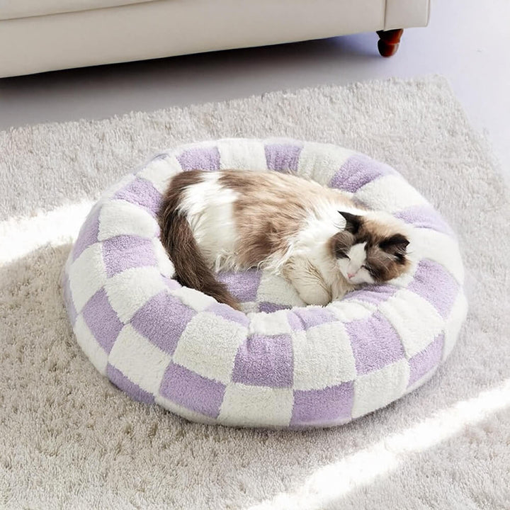 Variant image for Orthopedic Dog Bed with Floral Checkerboard Design - Cozy Support Foam Pet Bed for Extra Comfort and Joint Relief-10