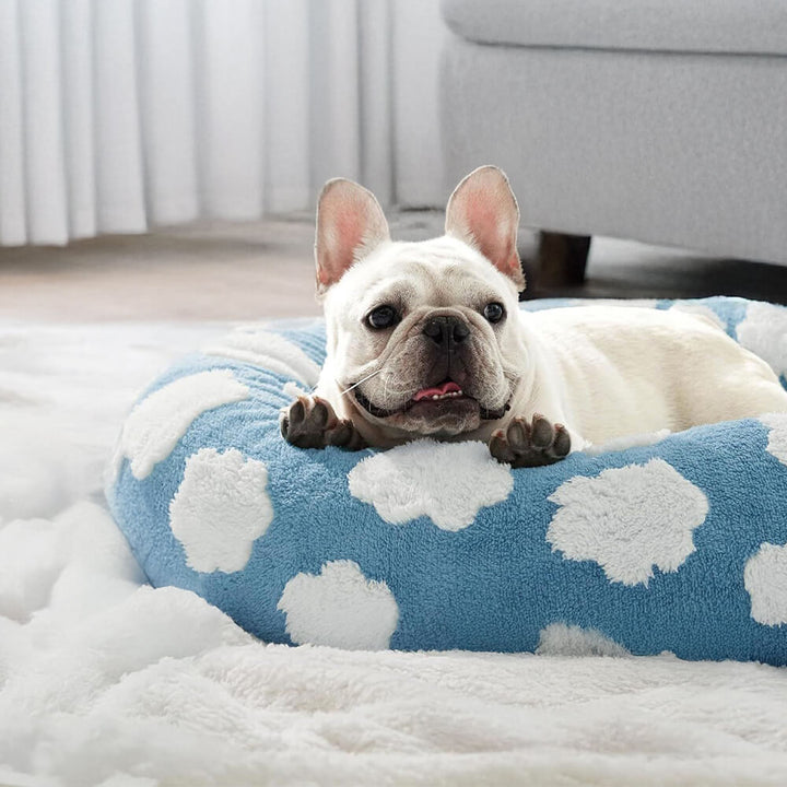 Orthopedic Dog Bed with Floral Checkerboard Design - Cozy Support Foam Pet Bed for Extra Comfort and Joint Relief-4