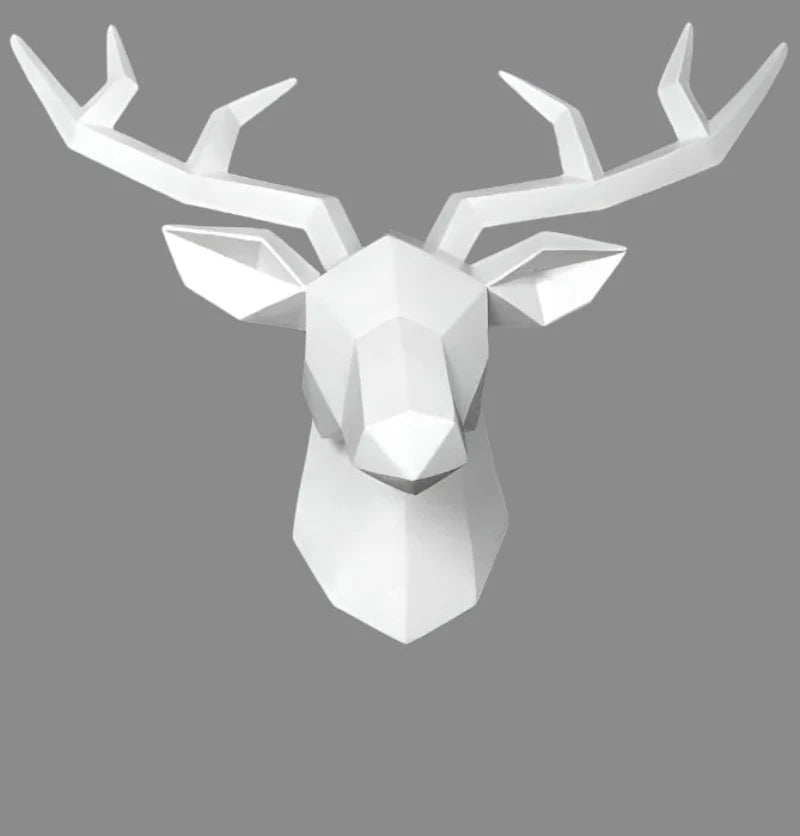 Variant image for Contemporary Resin Deer Head Wall Art - Unique Modern Wall Decor in 4 Vibrant Colors, Easy to Install for Home or Office-1