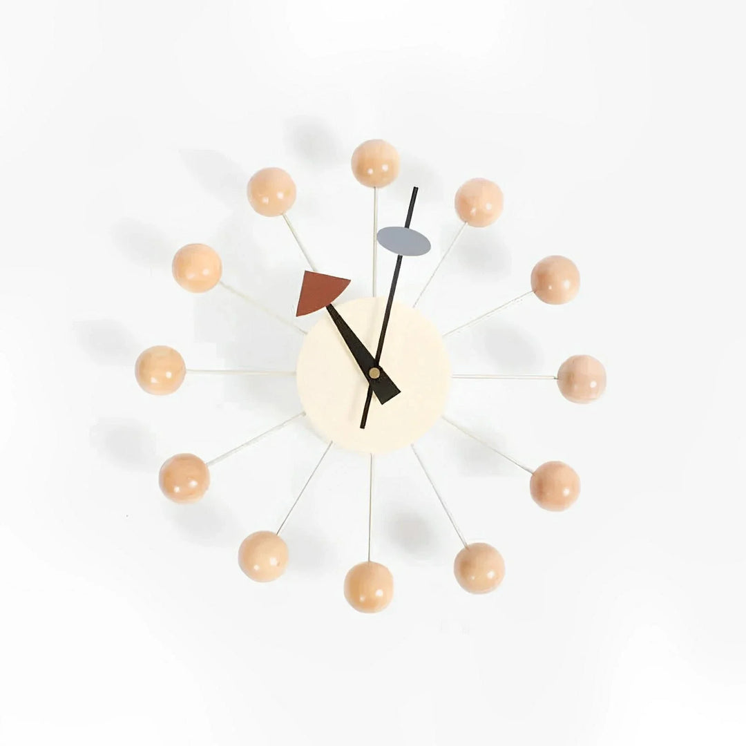 Variant image for Modern Sunburst Wall Clock - 32 cm Round Design with Silent Quartz Movement for Timeless Home Décor-8