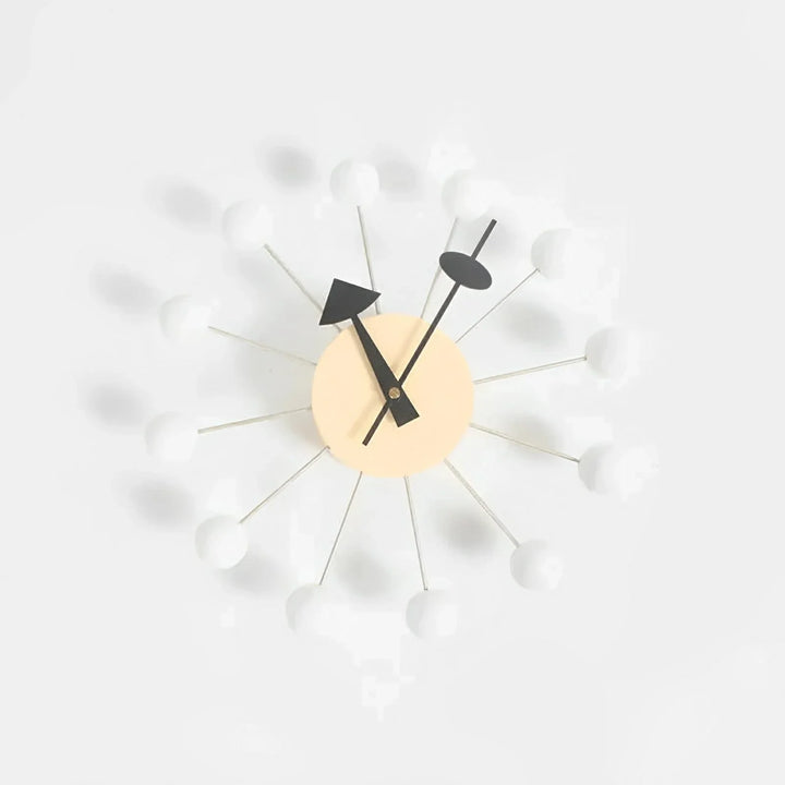 Variant image for Modern Sunburst Wall Clock - 32 cm Round Design with Silent Quartz Movement for Timeless Home Décor-7