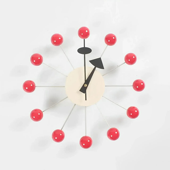 Variant image for Modern Sunburst Wall Clock - 32 cm Round Design with Silent Quartz Movement for Timeless Home Décor-5